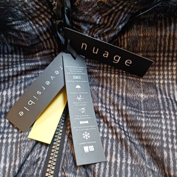 Nuage Womens Hooded Reversible Quilted Jacket–2-in-1 Style, Cozy Chic, Size 14 - Picture 6 of 9